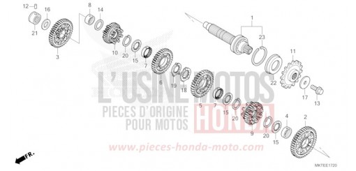 BOITE DE VITESSES (ARBRE INTERMEDIAIRE) ADV750T de 2026